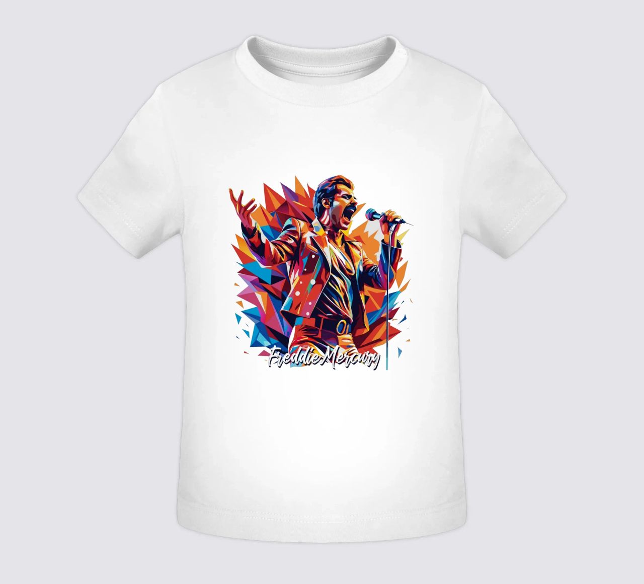 Freddie Mercury in WPAP Pop Art maglietta neonato da vectorartnesia