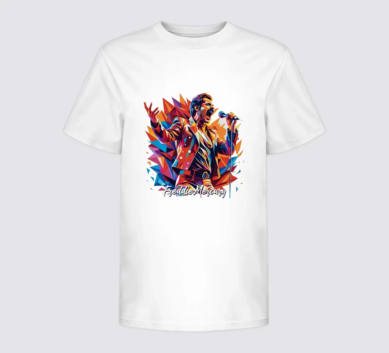 Freddie Mercury in WPAP Pop Art t-shirt bambini da vectorartnesia