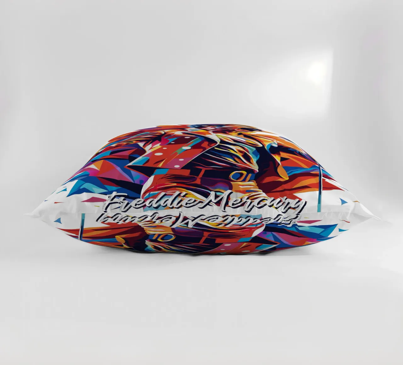 Freddie Mercury in WPAP Pop Art cuscino da vectorartnesia