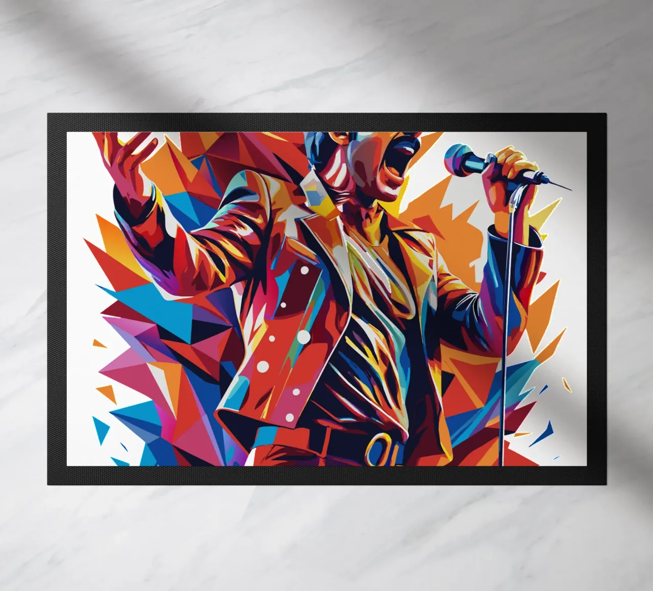 Freddie Mercury in WPAP Pop Art zerbino da vectorartnesia