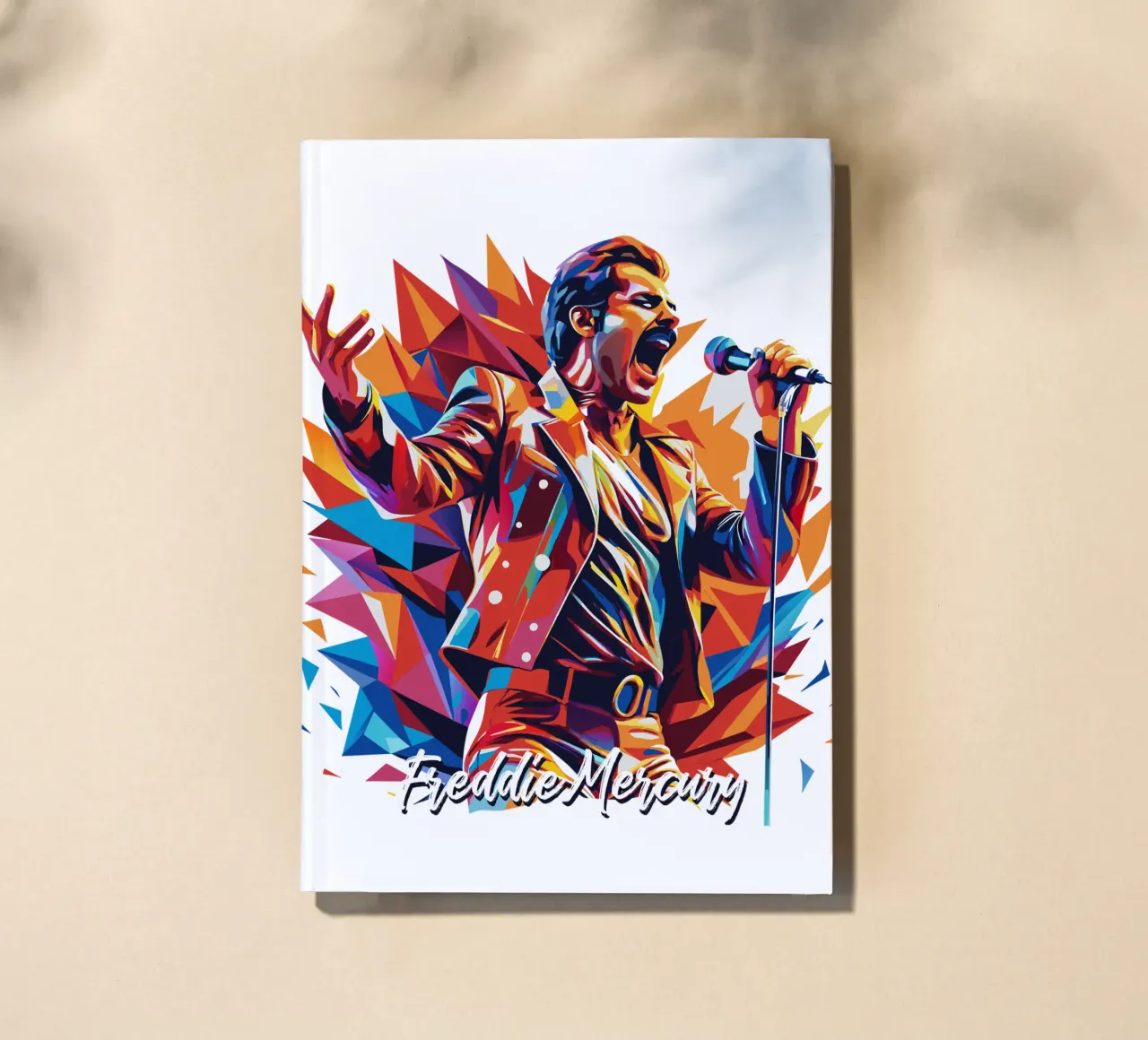 Freddie Mercury in WPAP Pop Art diario da vectorartnesia