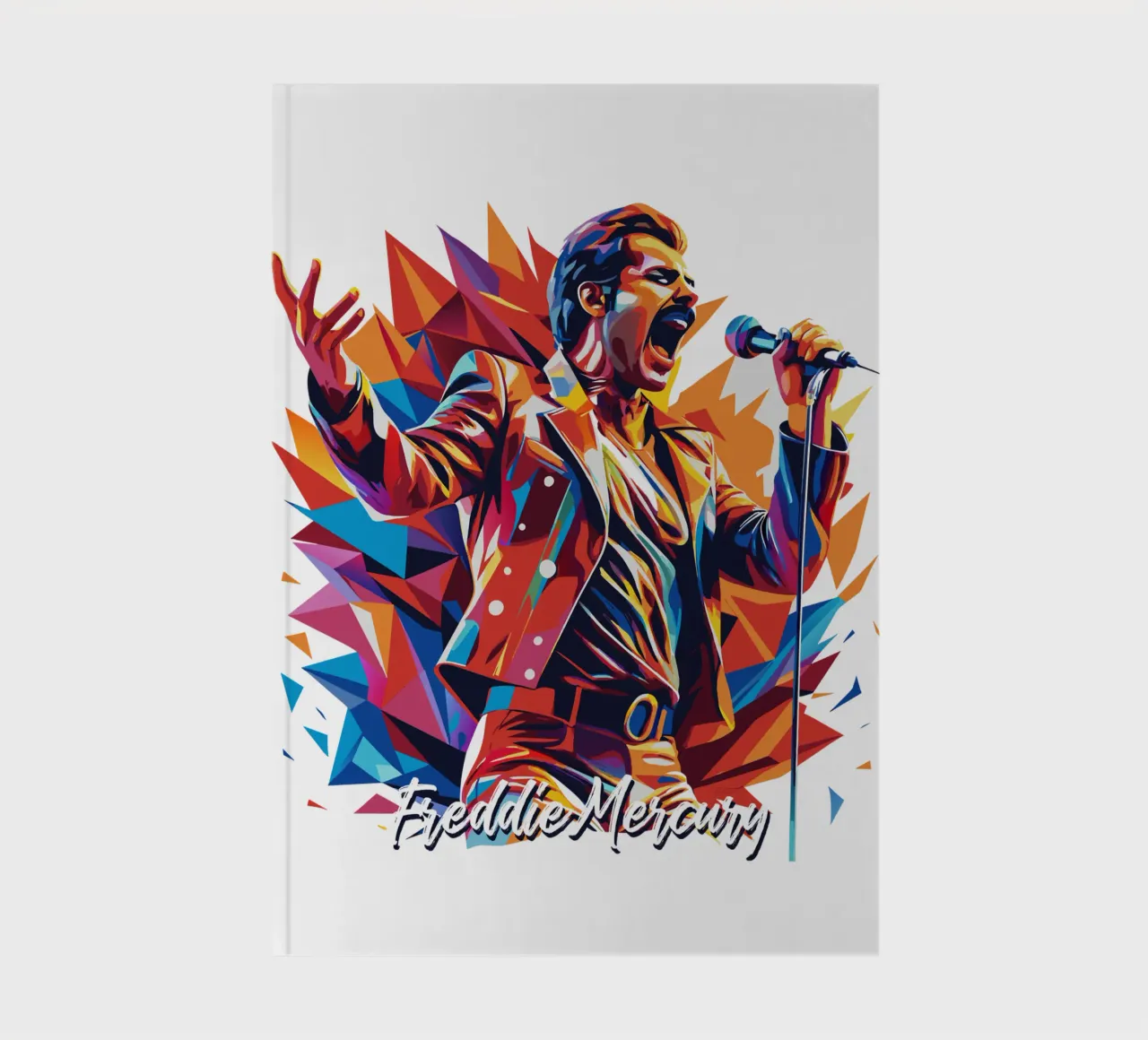 Freddie Mercury in WPAP Pop Art diario da vectorartnesia