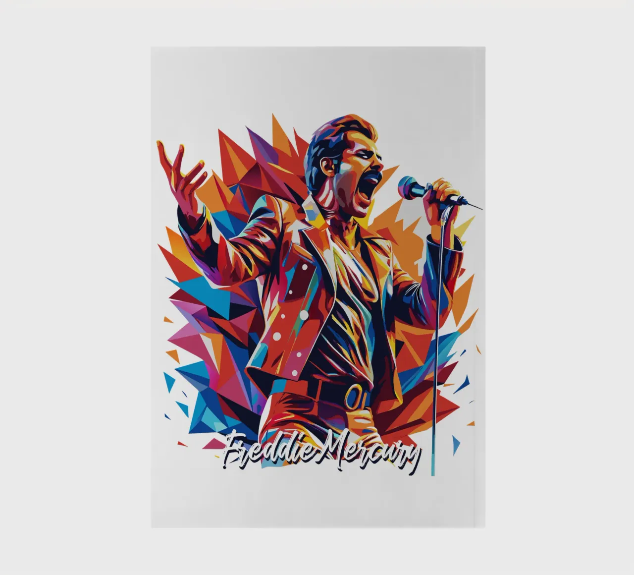 Freddie Mercury in WPAP Pop Art diario da vectorartnesia