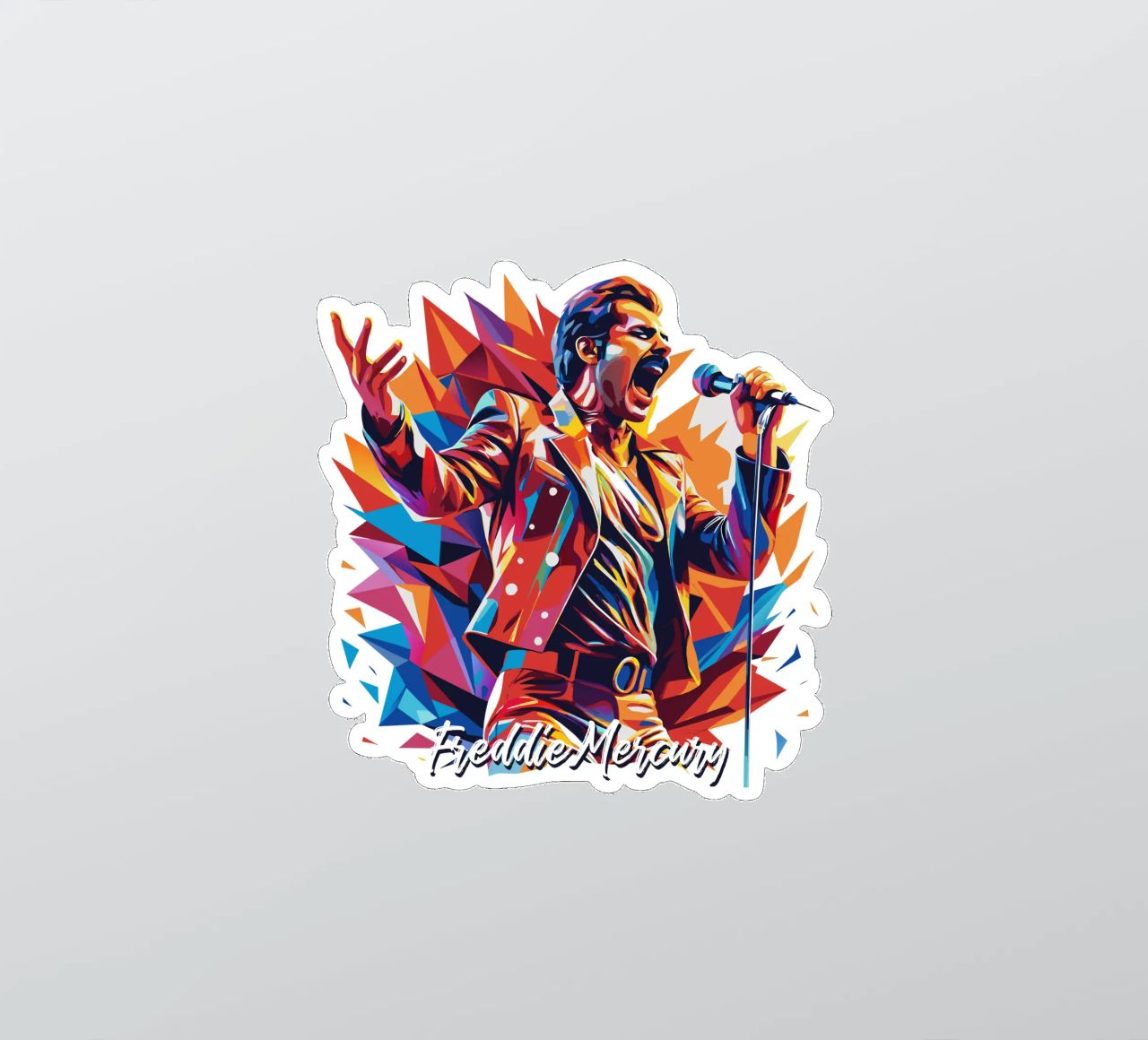 Freddie Mercury in WPAP Pop Art Sticker von vectorartnesia