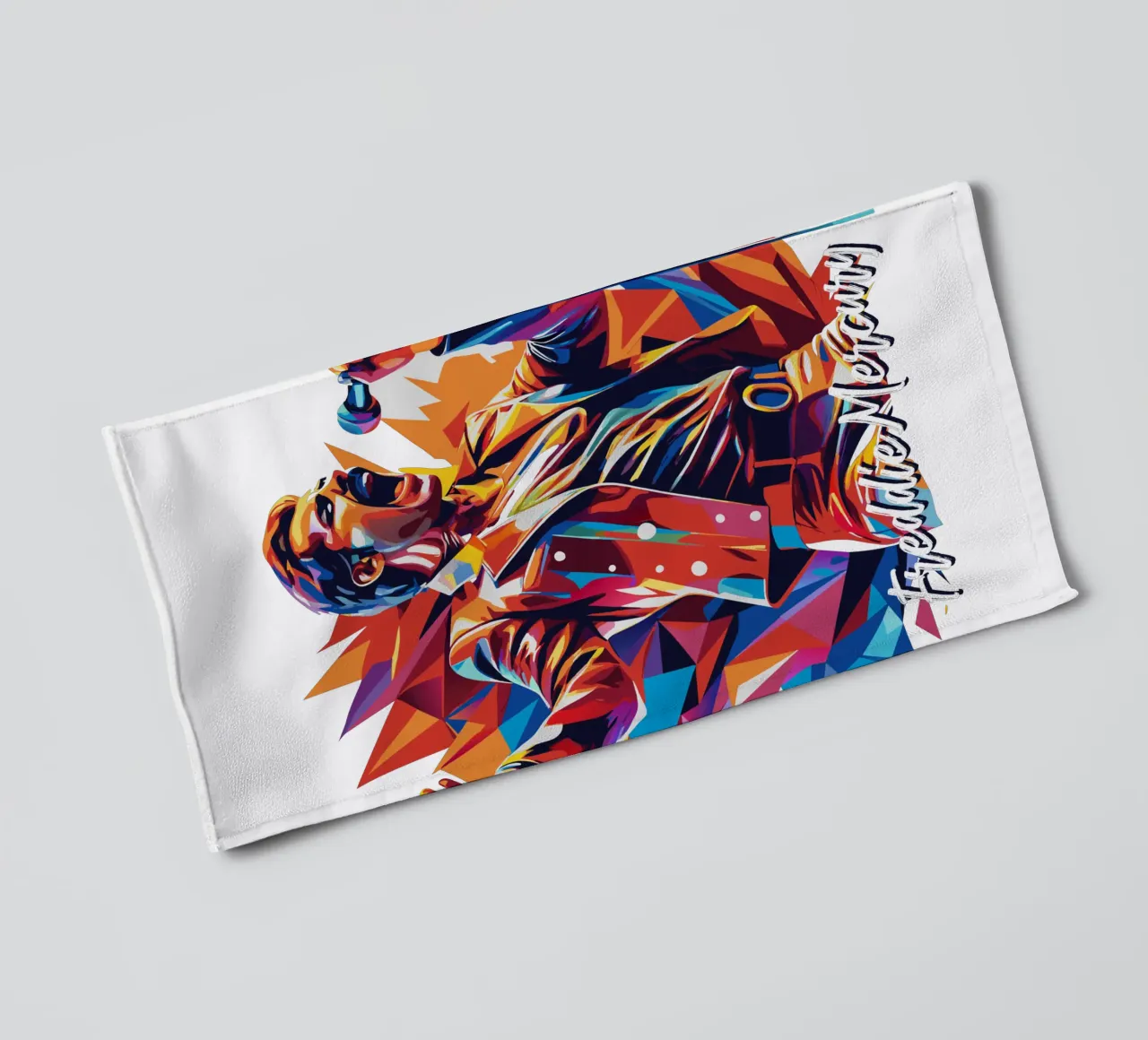 Freddie Mercury in WPAP Pop Art asciugamano da bagno da vectorartnesia