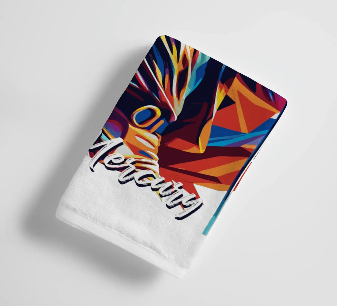 Freddie Mercury in WPAP Pop Art asciugamano da bagno da vectorartnesia