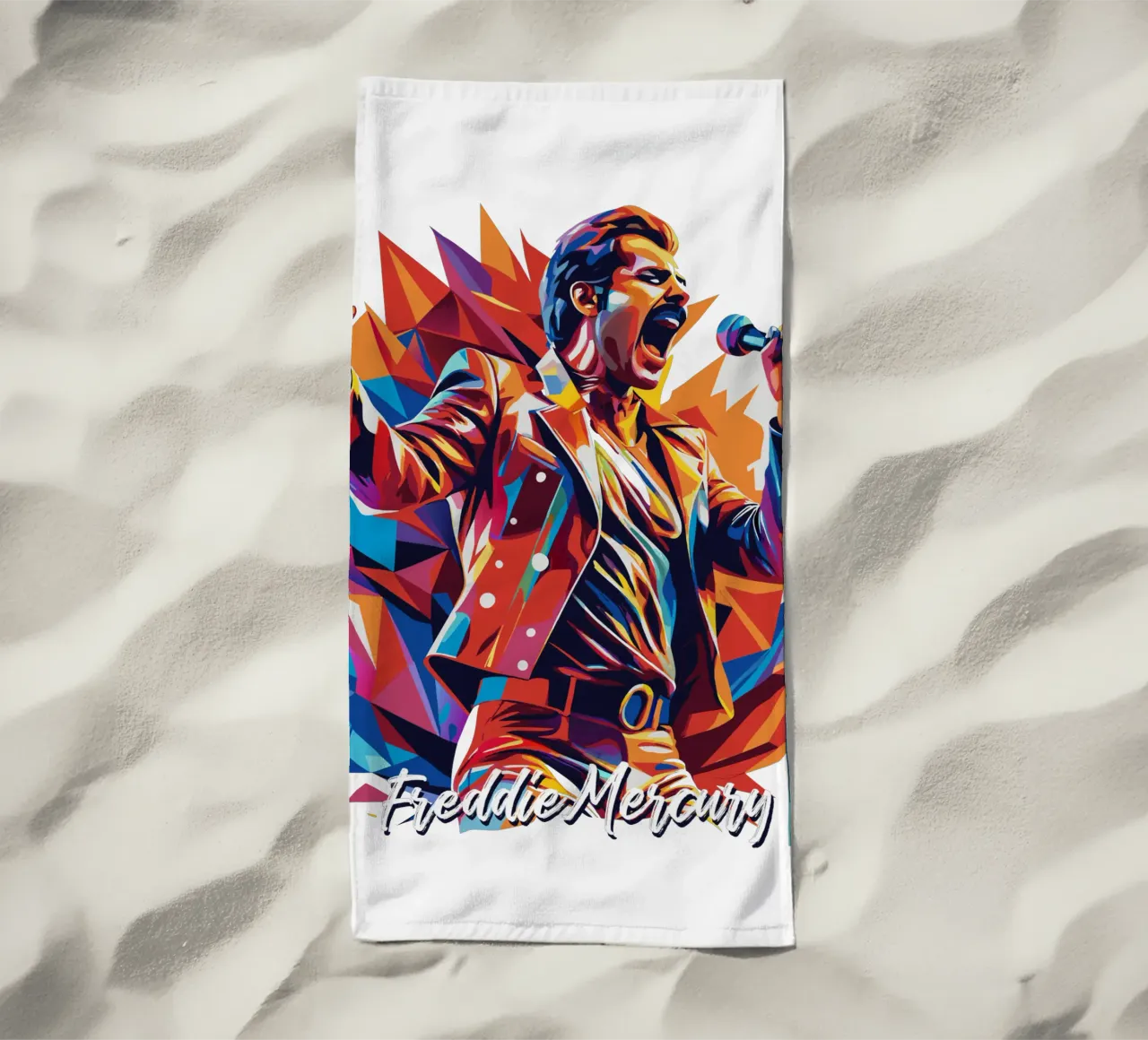 Freddie Mercury in WPAP Pop Art telo mare da vectorartnesia