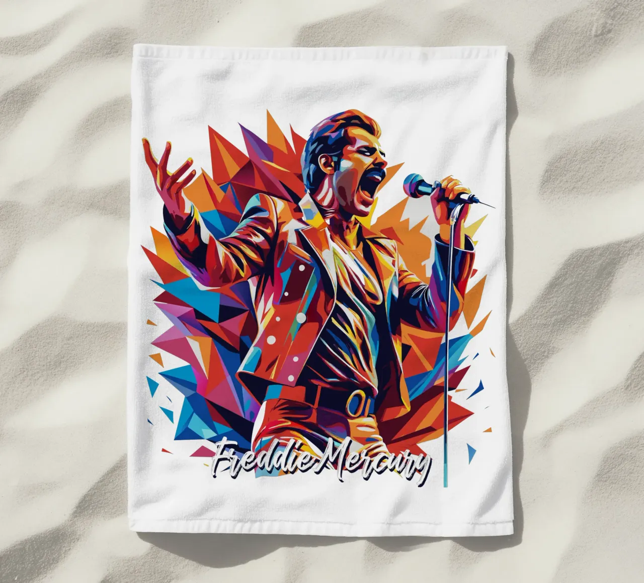 Freddie Mercury in WPAP Pop Art telo mare da vectorartnesia