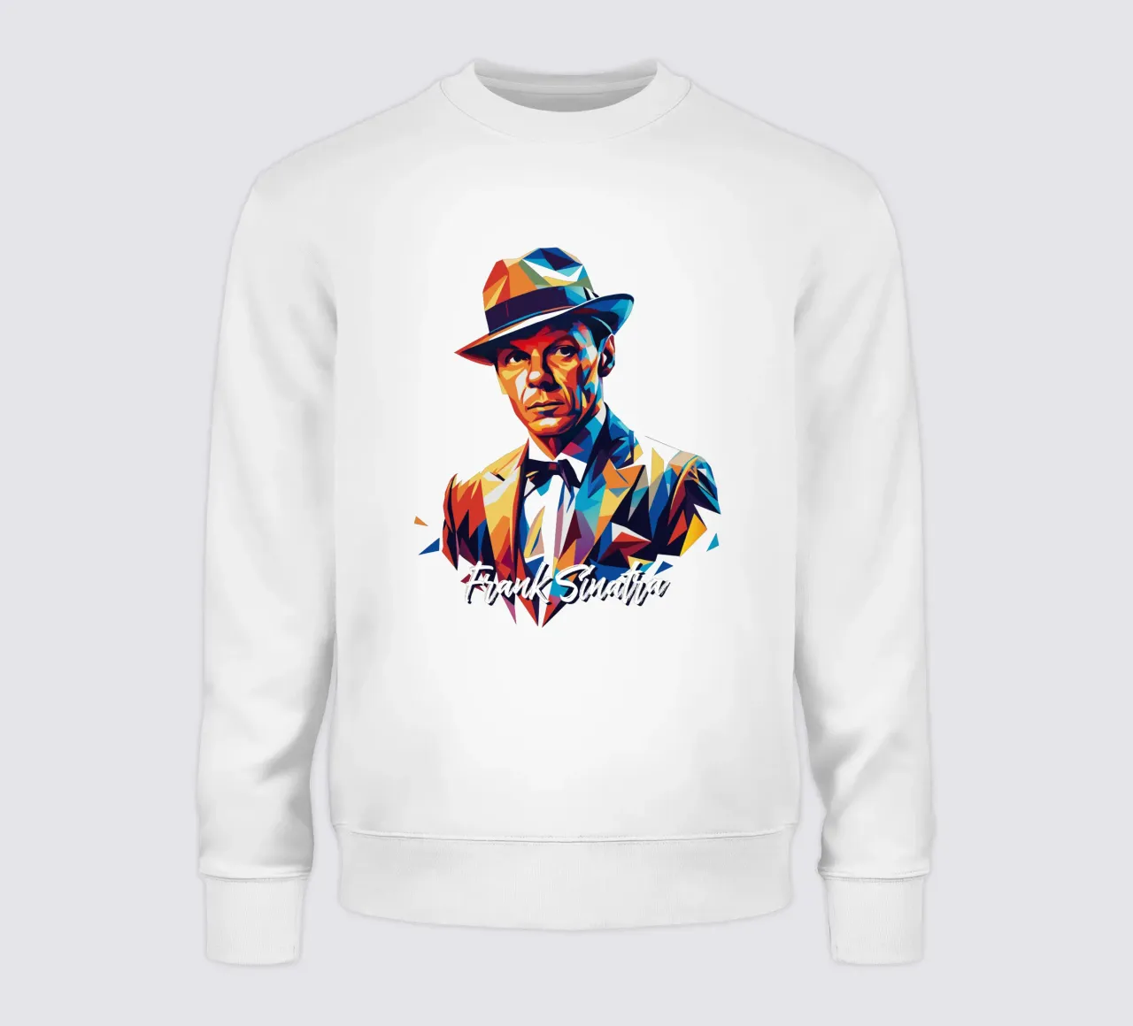 Frank Sinatra Portrait in WPAP Pop Art Sweatshirt von vectorartnesia