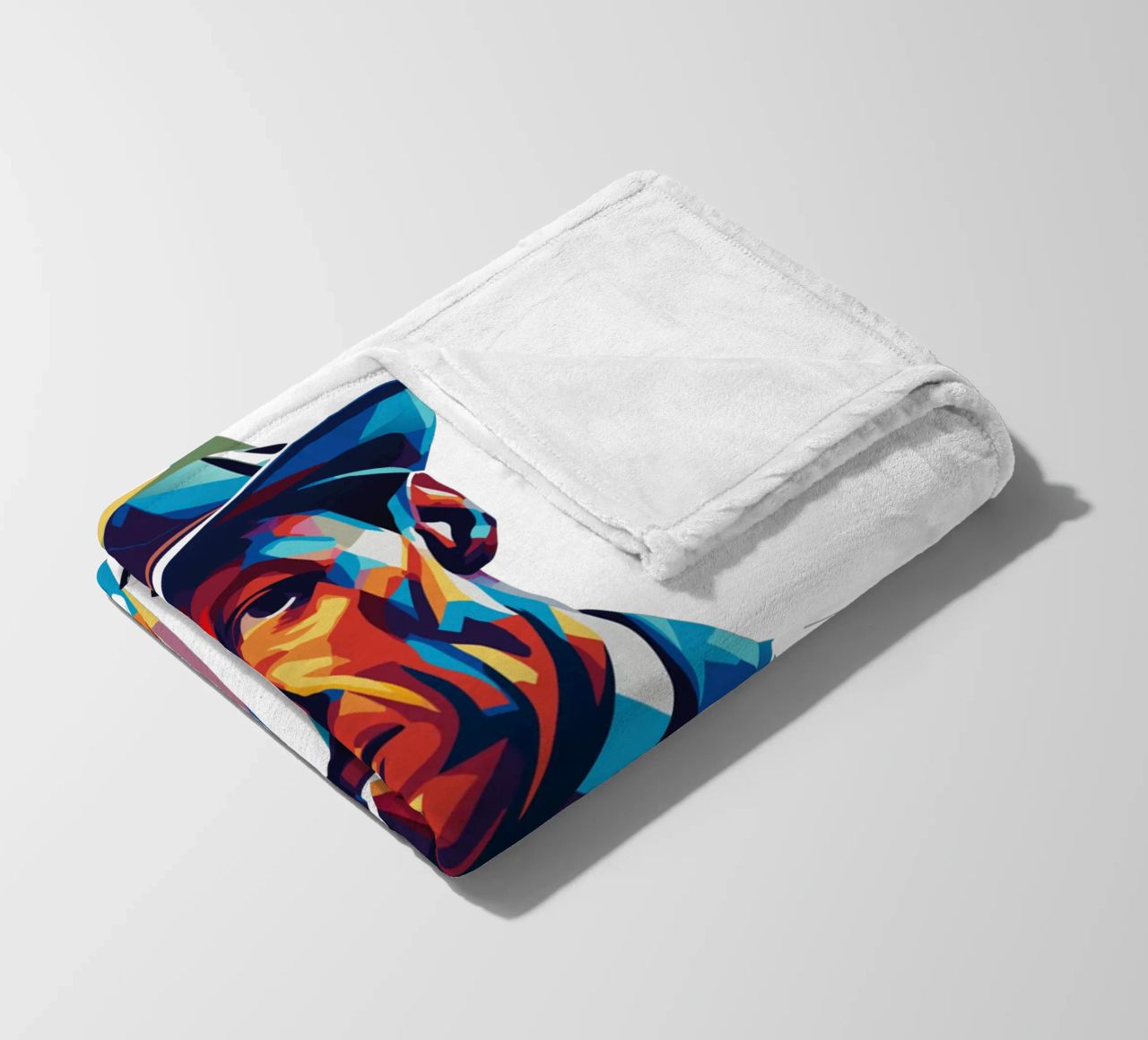 Frank Sinatra Portrait in WPAP Pop Art coperta in pile da vectorartnesia