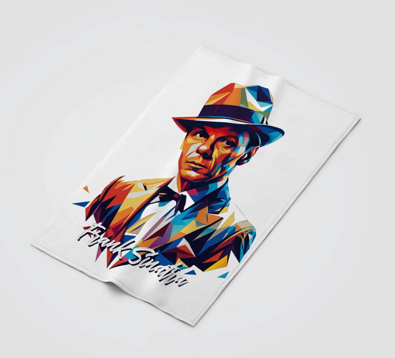 Frank Sinatra Portrait in WPAP Pop Art coperta in pile da vectorartnesia