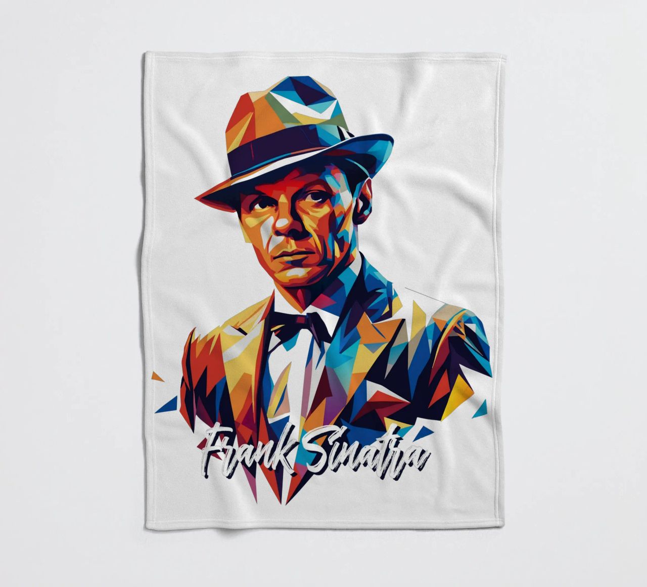 Frank Sinatra Portrait in WPAP Pop Art coperta in pile da vectorartnesia
