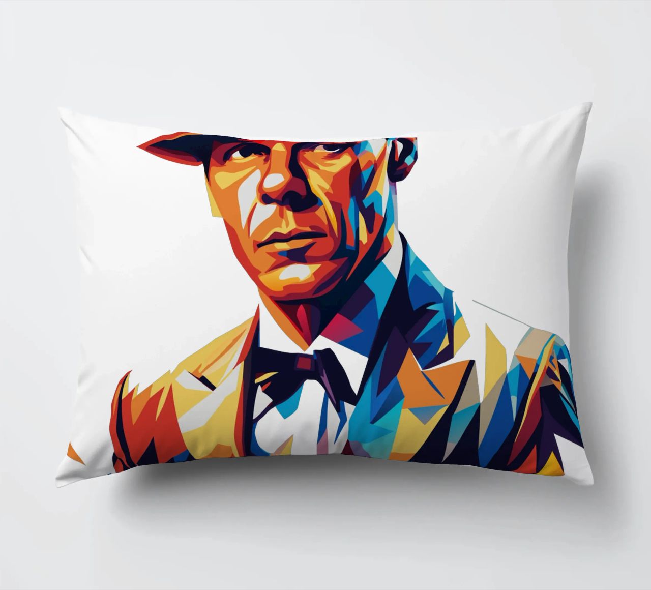 Frank Sinatra Portrait in WPAP Pop Art cuscino da vectorartnesia