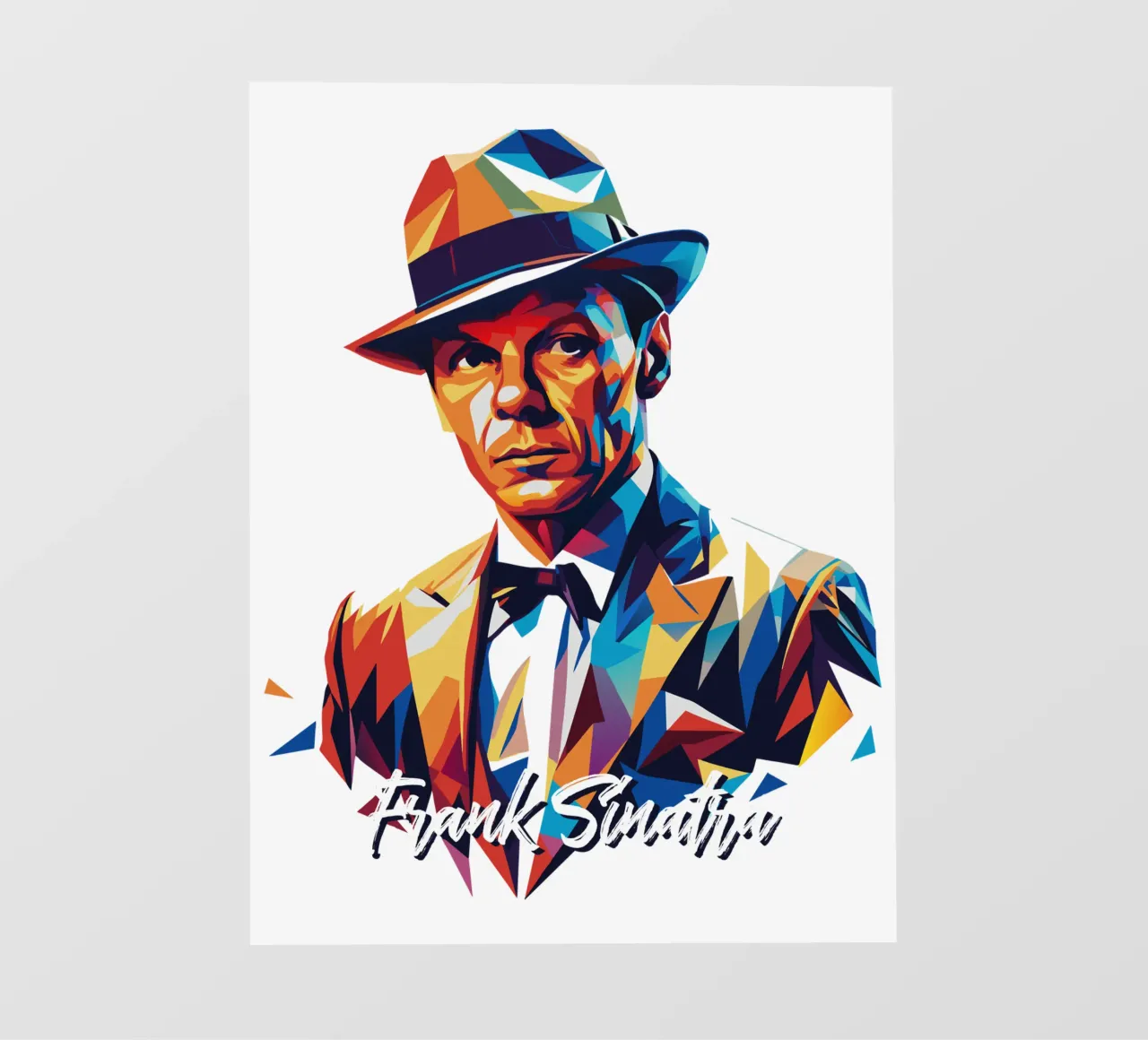 Frank Sinatra Portrait in WPAP Pop Art telo in pvc da vectorartnesia