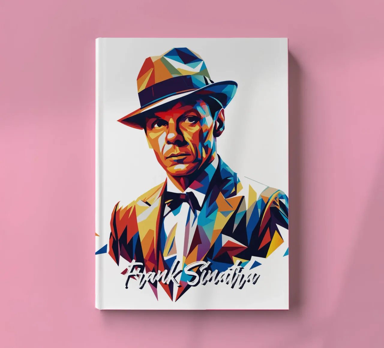 Frank Sinatra Portrait in WPAP Pop Art notebook by vectorartnesia