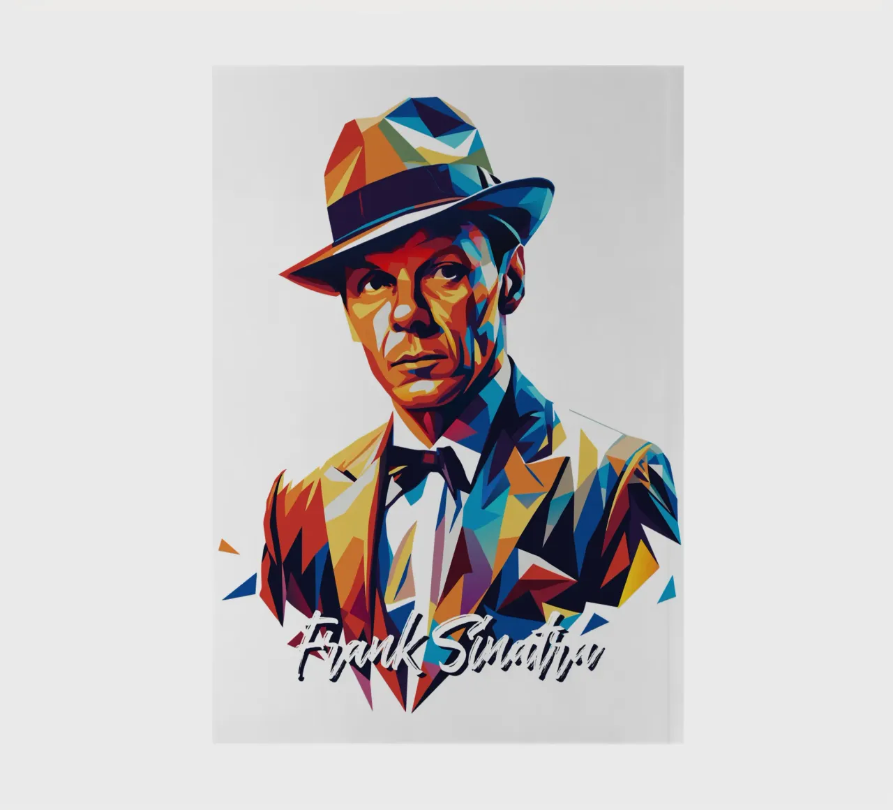 Frank Sinatra Portrait in WPAP Pop Art notebook by vectorartnesia