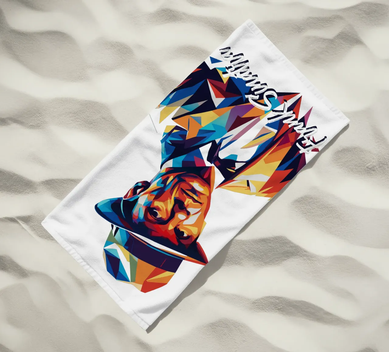 Frank Sinatra Portrait in WPAP Pop Art telo mare da vectorartnesia