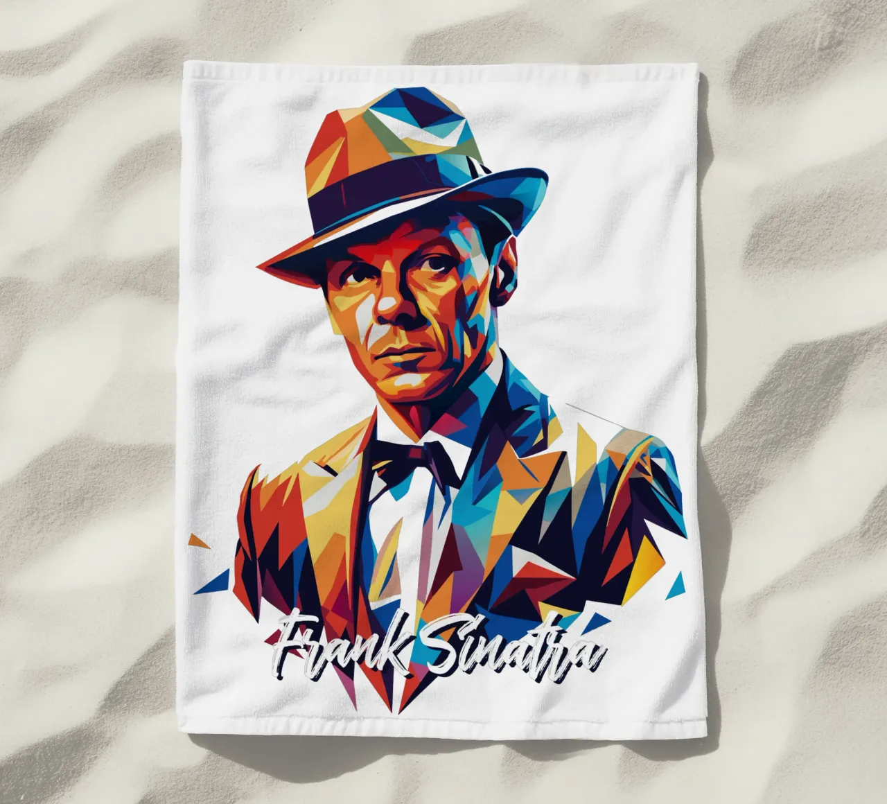 Frank Sinatra Portrait in WPAP Pop Art telo mare da vectorartnesia