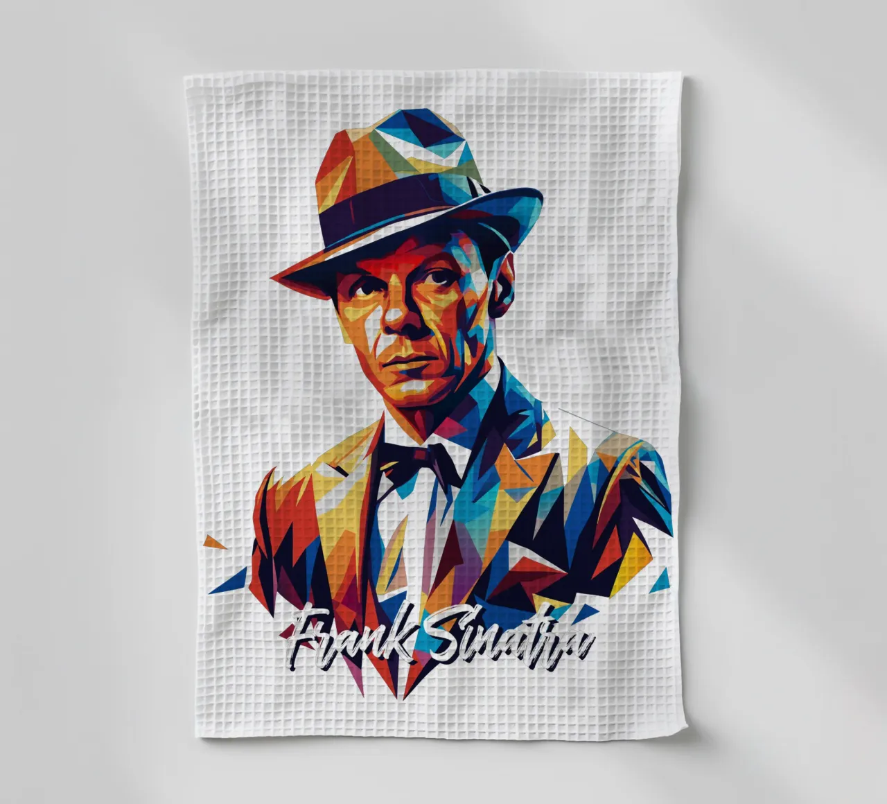 Frank Sinatra Portrait in WPAP Pop Art torchon de vectorartnesia