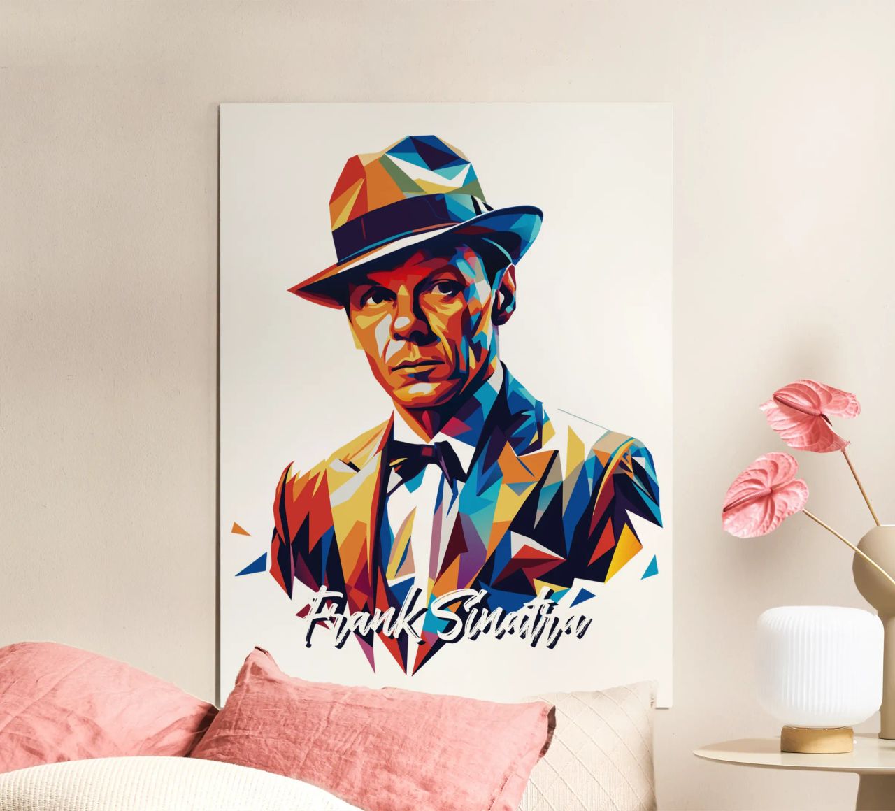 Frank Sinatra Portrait in WPAP Pop Art carta hahnemühle da vectorartnesia
