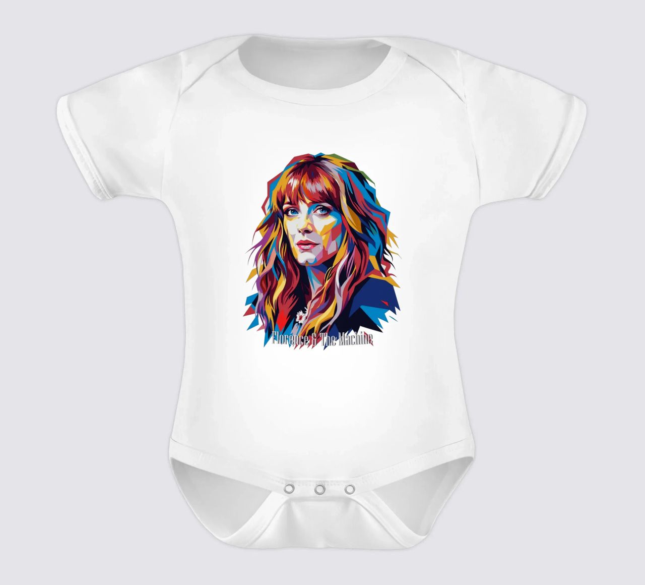 Florence and The Machine in WPAP Pop Art body neonato maniche corte da vectorartnesia