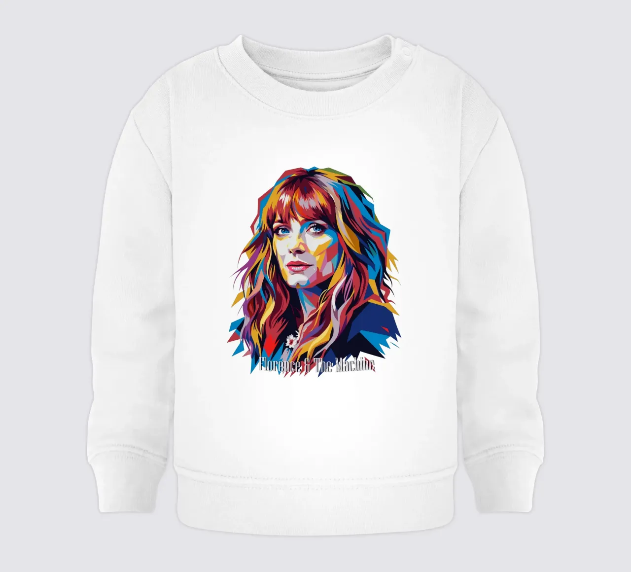 Florence and The Machine in WPAP Pop Art baby sweatshirt van vectorartnesia