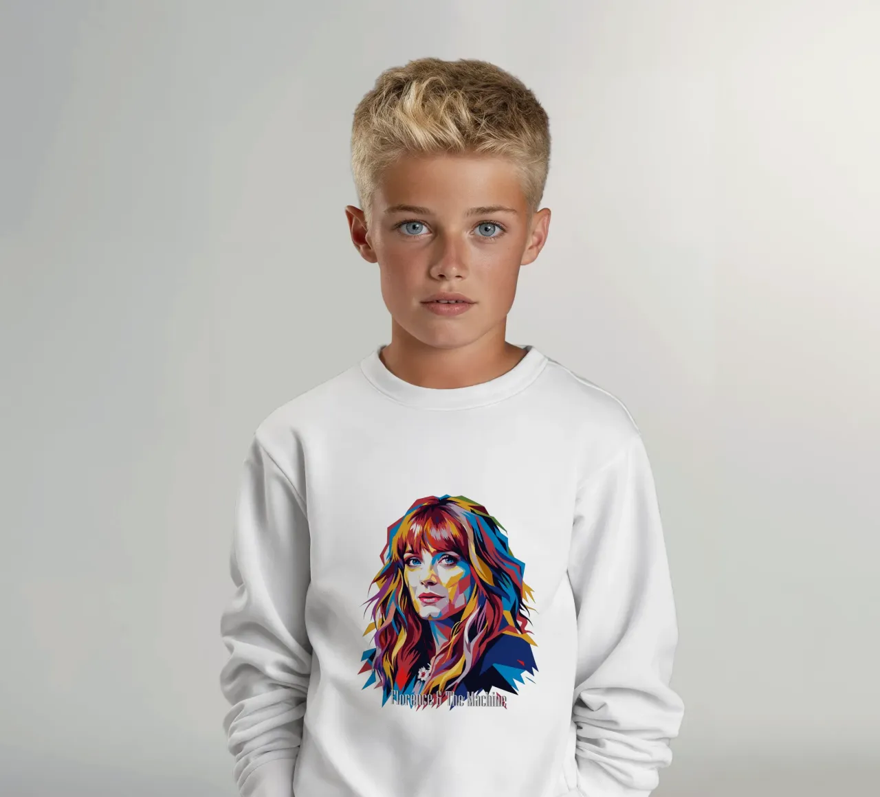 Florence and The Machine in WPAP Pop Art Kinder Sweatshirt von vectorartnesia