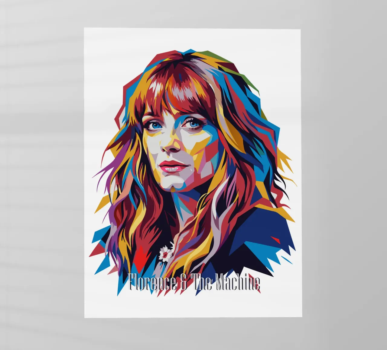 Florence and The Machine in WPAP Pop Art Backlit Folie von vectorartnesia
