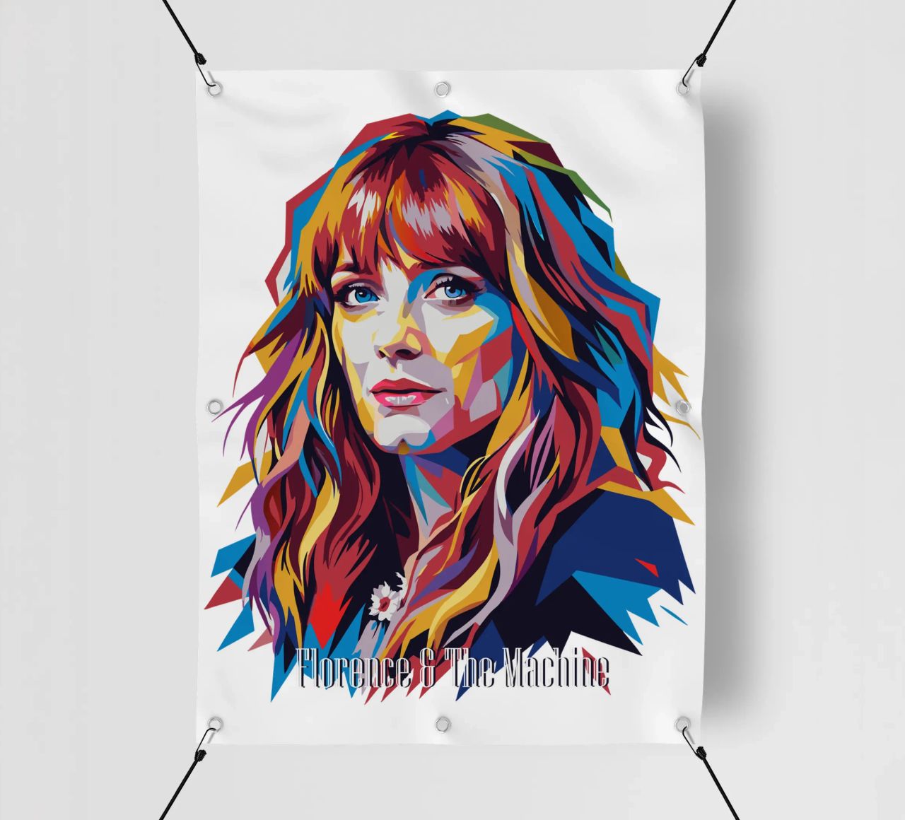 Florence and The Machine in WPAP Pop Art telo in pvc da vectorartnesia