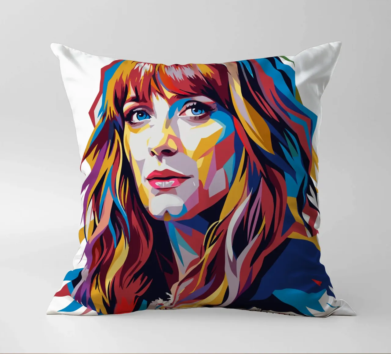 Florence and The Machine in WPAP Pop Art Kissen von vectorartnesia