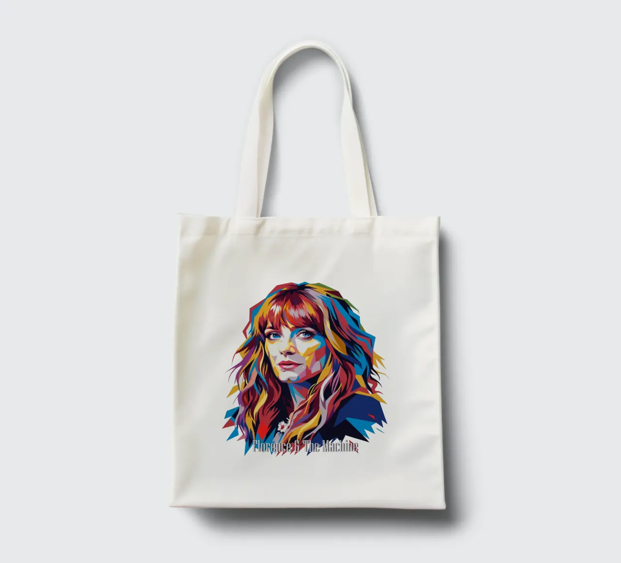 Florence and The Machine in WPAP Pop Art borsa in juta da vectorartnesia