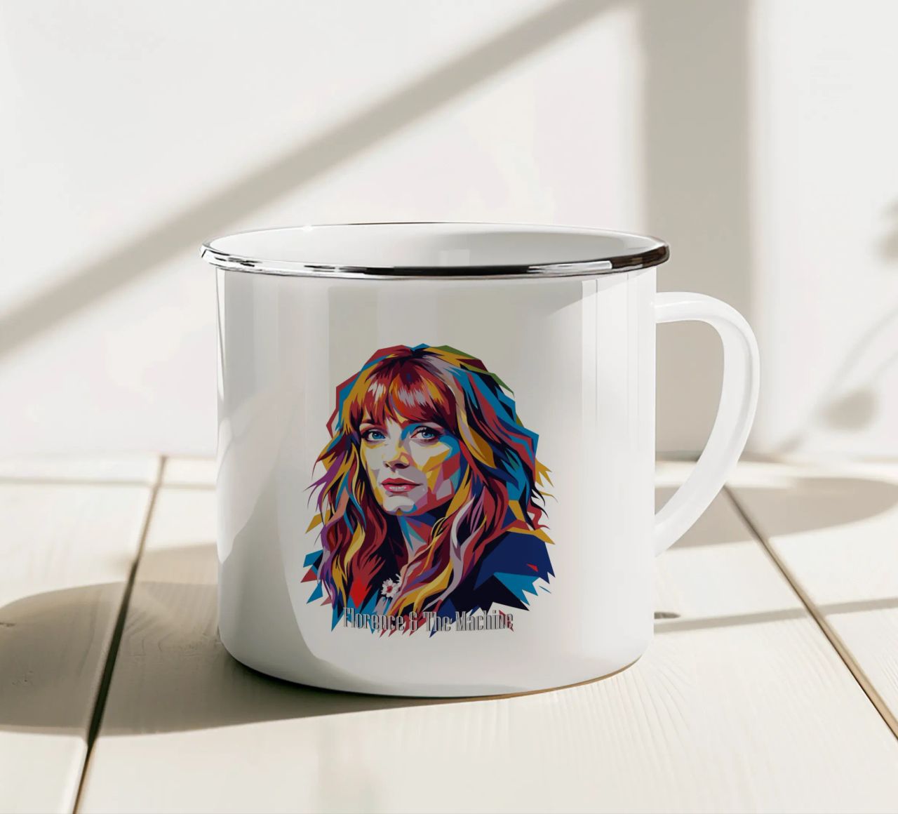 Florence and The Machine in WPAP Pop Art tazza in smalto da vectorartnesia