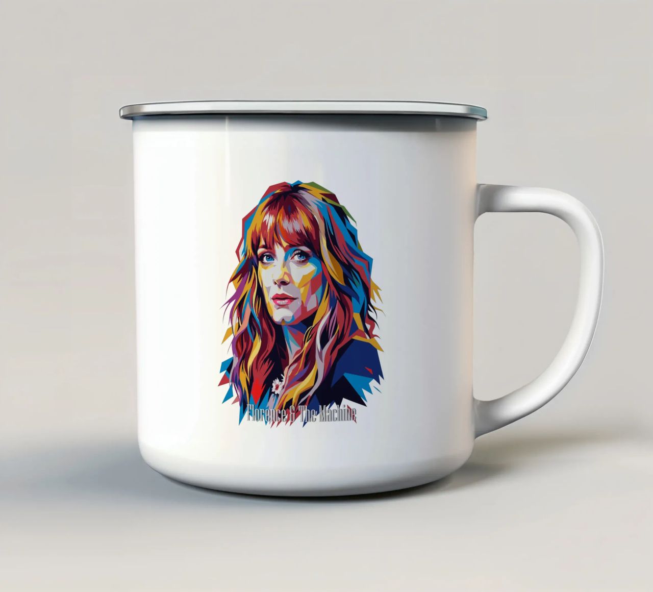 Florence and The Machine in WPAP Pop Art tazza in smalto da vectorartnesia