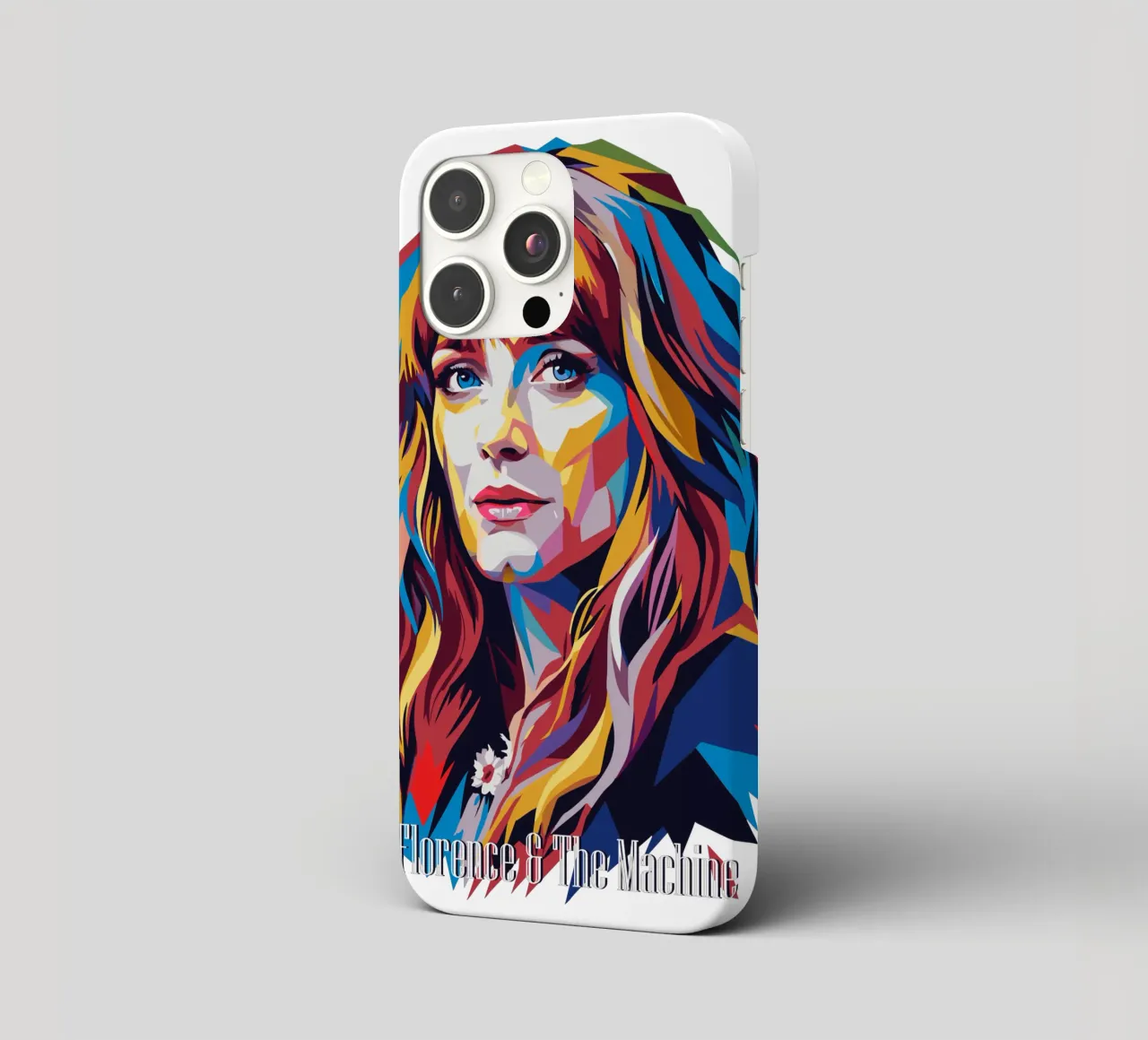 Florence and The Machine in WPAP Pop Art cover iphone da vectorartnesia