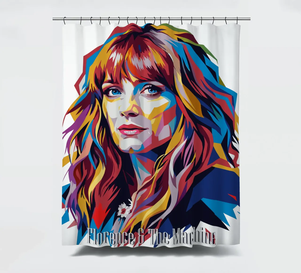 Florence and The Machine in WPAP Pop Art tenda da doccia da vectorartnesia