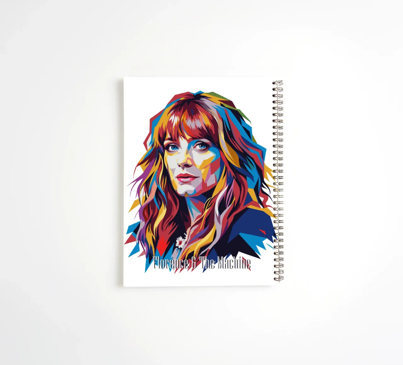 Florence and The Machine in WPAP Pop Art spiral notebook by vectorartnesia