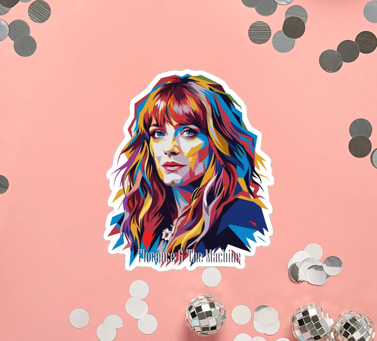 Florence and The Machine in WPAP Pop Art adesivo da vectorartnesia