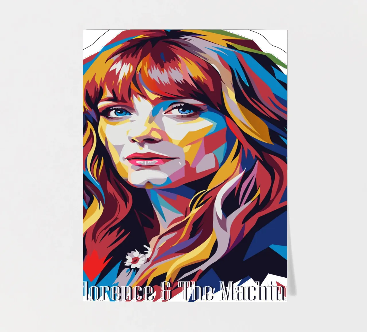 Florence and The Machine in WPAP Pop Art Stickerbogen von vectorartnesia