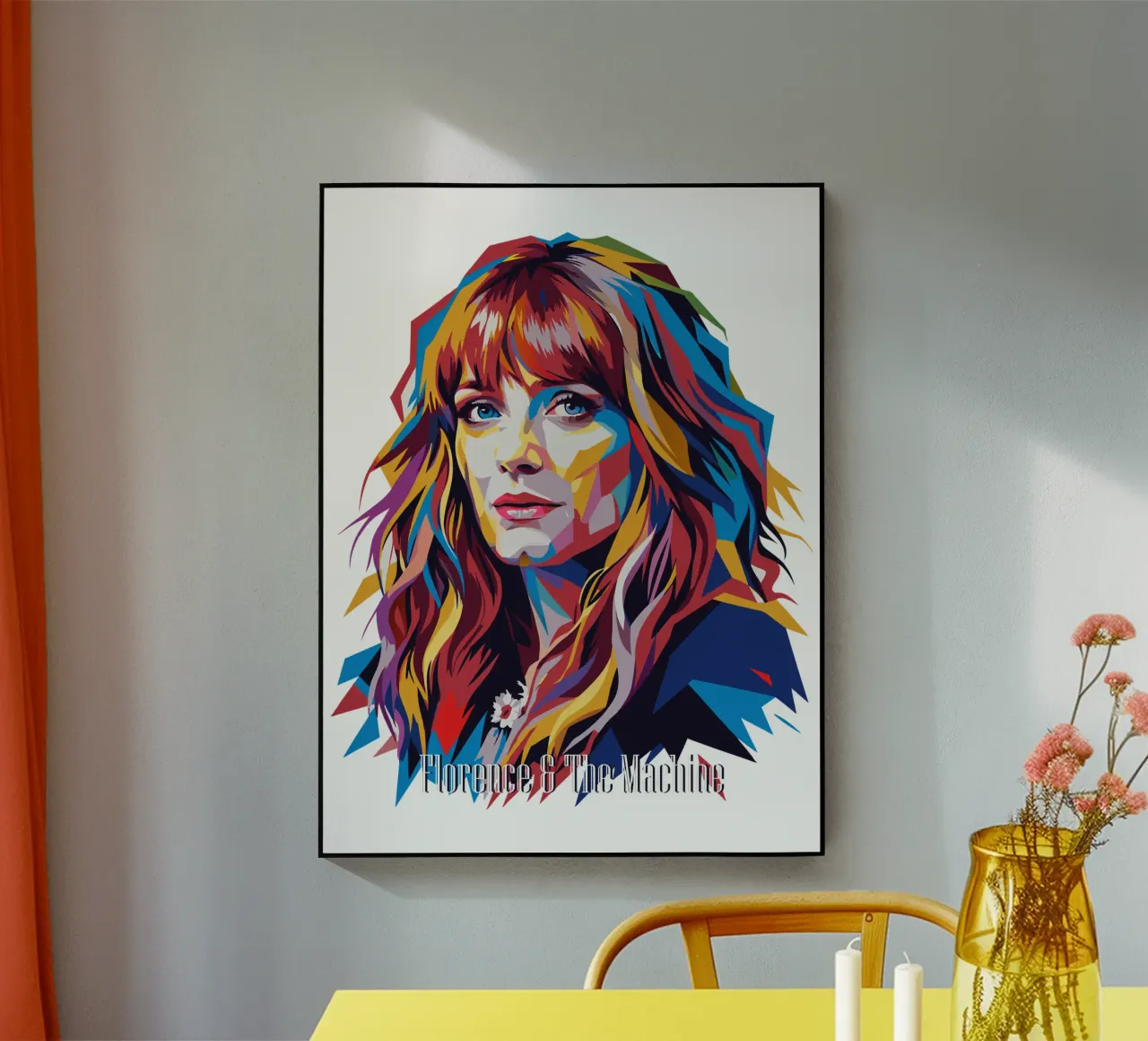 Florence and The Machine in WPAP Pop Art plexiglas de vectorartnesia