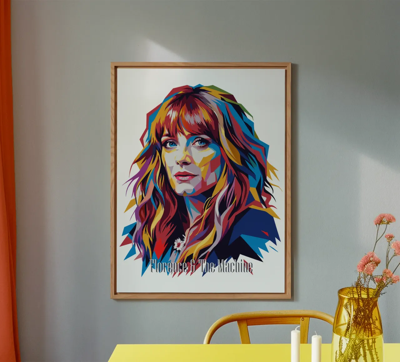 Florence and The Machine in WPAP Pop Art alluminio dibond da vectorartnesia