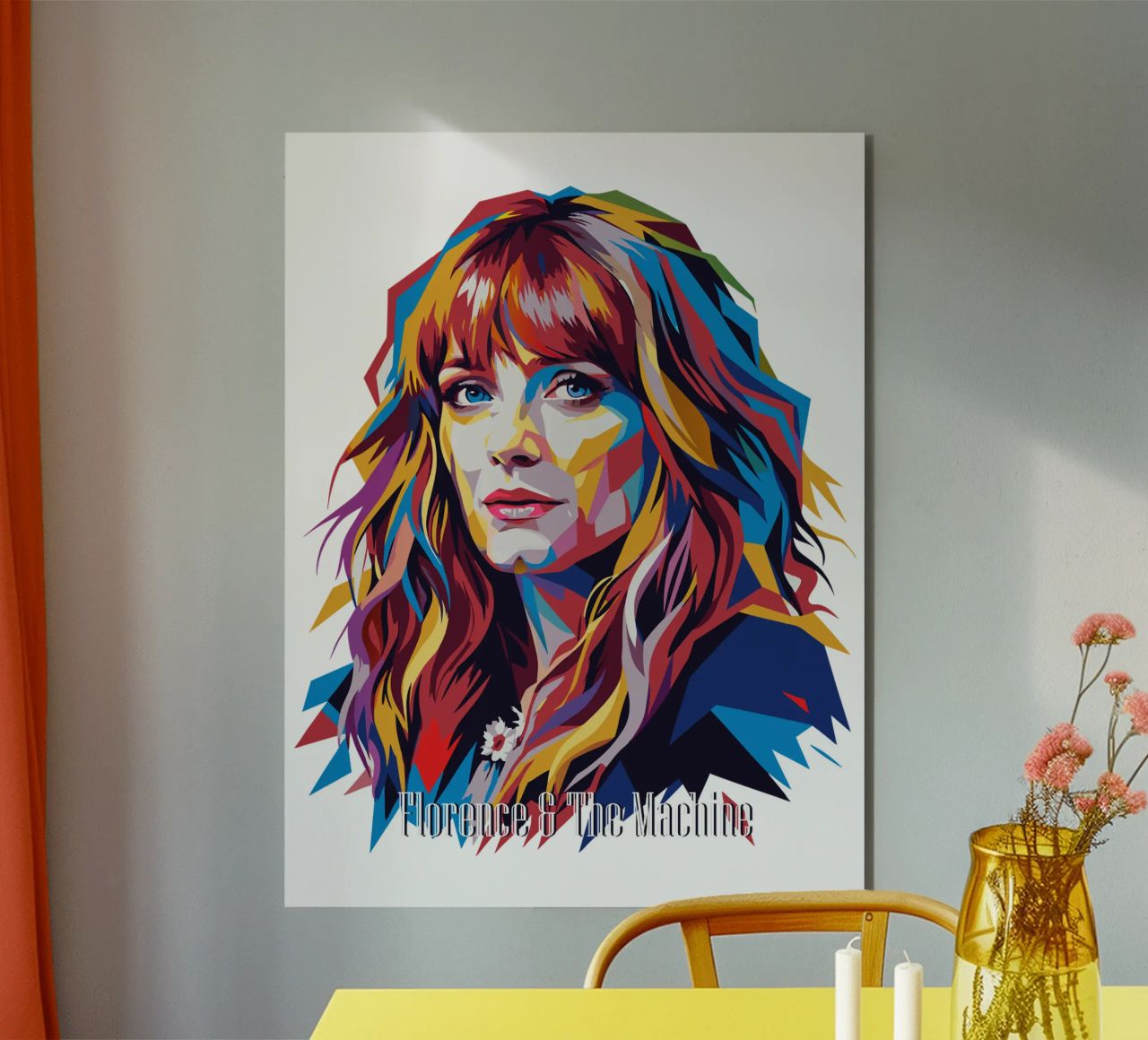 Florence and The Machine in WPAP Pop Art alluminio dibond da vectorartnesia