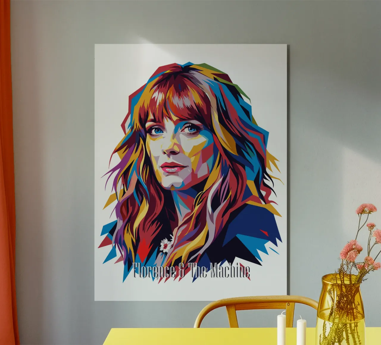 Florence and The Machine in WPAP Pop Art alluminio dibond da vectorartnesia