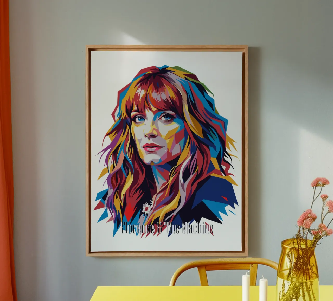 Florence and The Machine in WPAP Pop Art tela da vectorartnesia