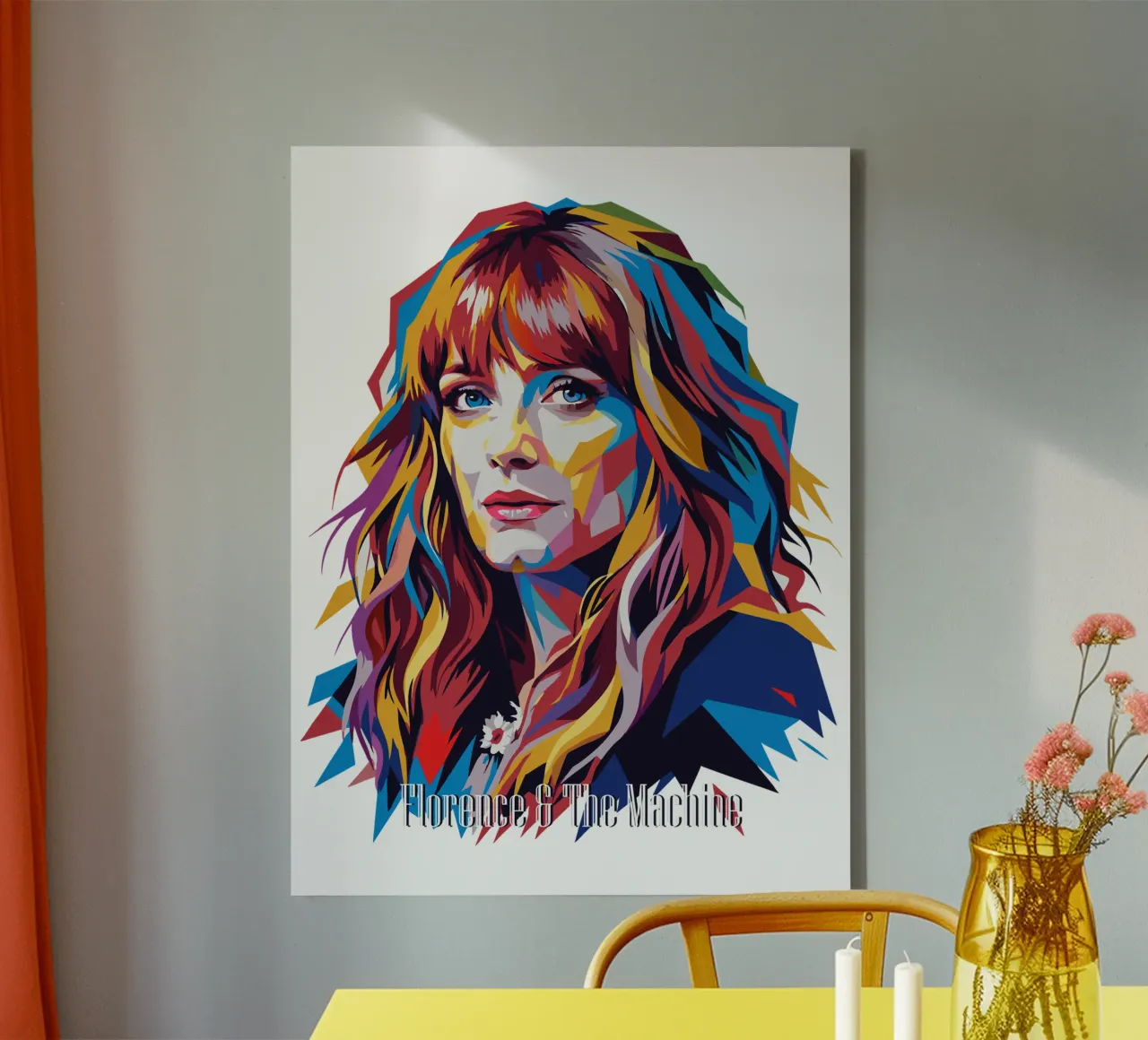 Florence and The Machine in WPAP Pop Art tela da vectorartnesia