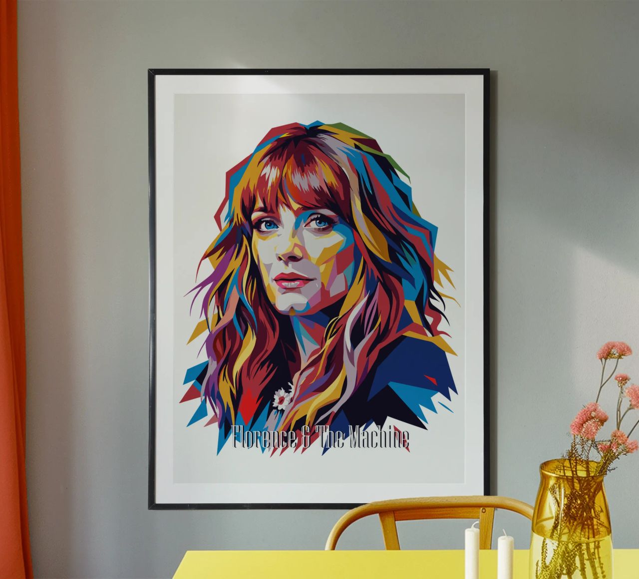 Florence and The Machine in WPAP Pop Art poster da vectorartnesia
