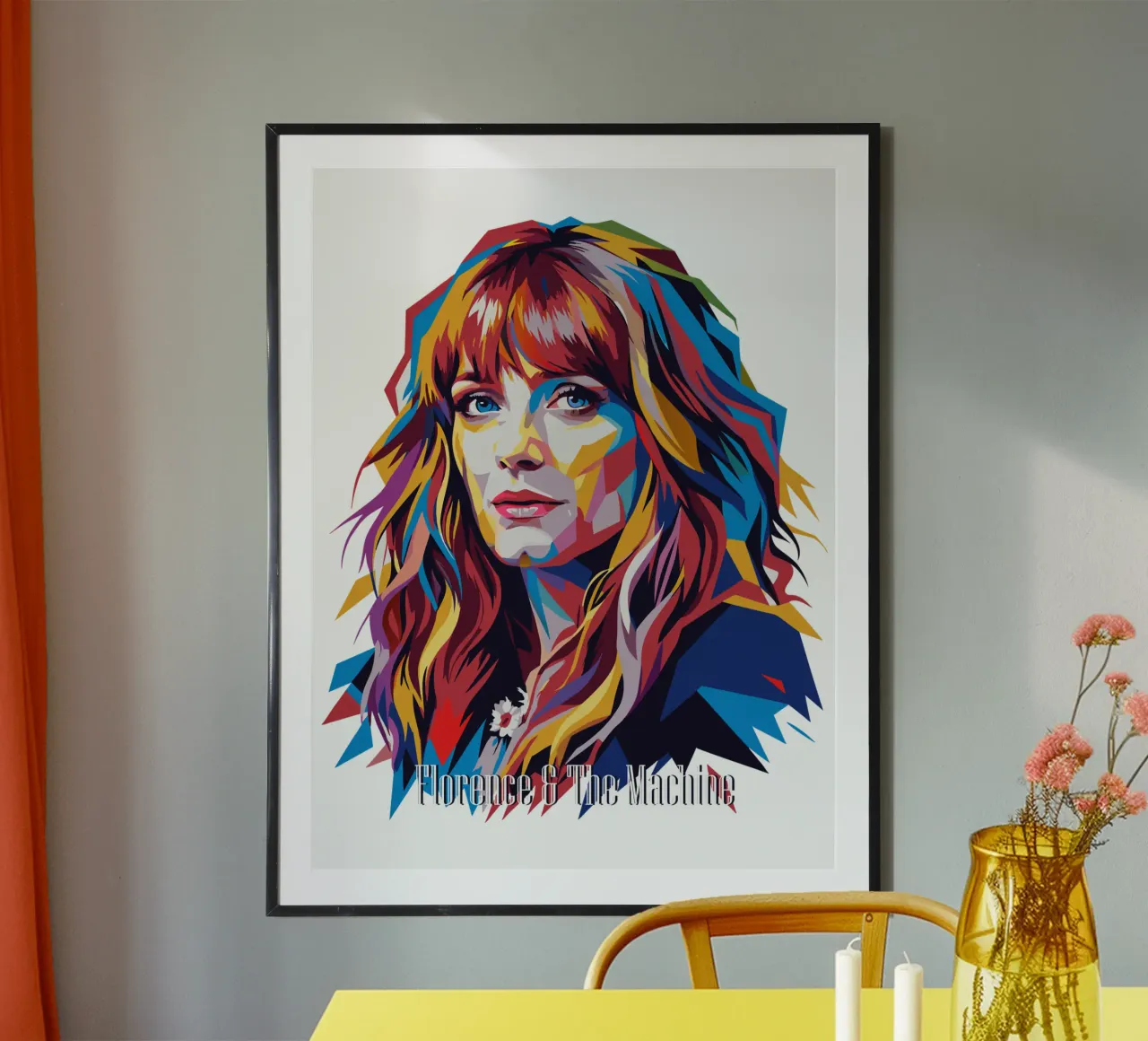 Florence and The Machine in WPAP Pop Art poster da vectorartnesia