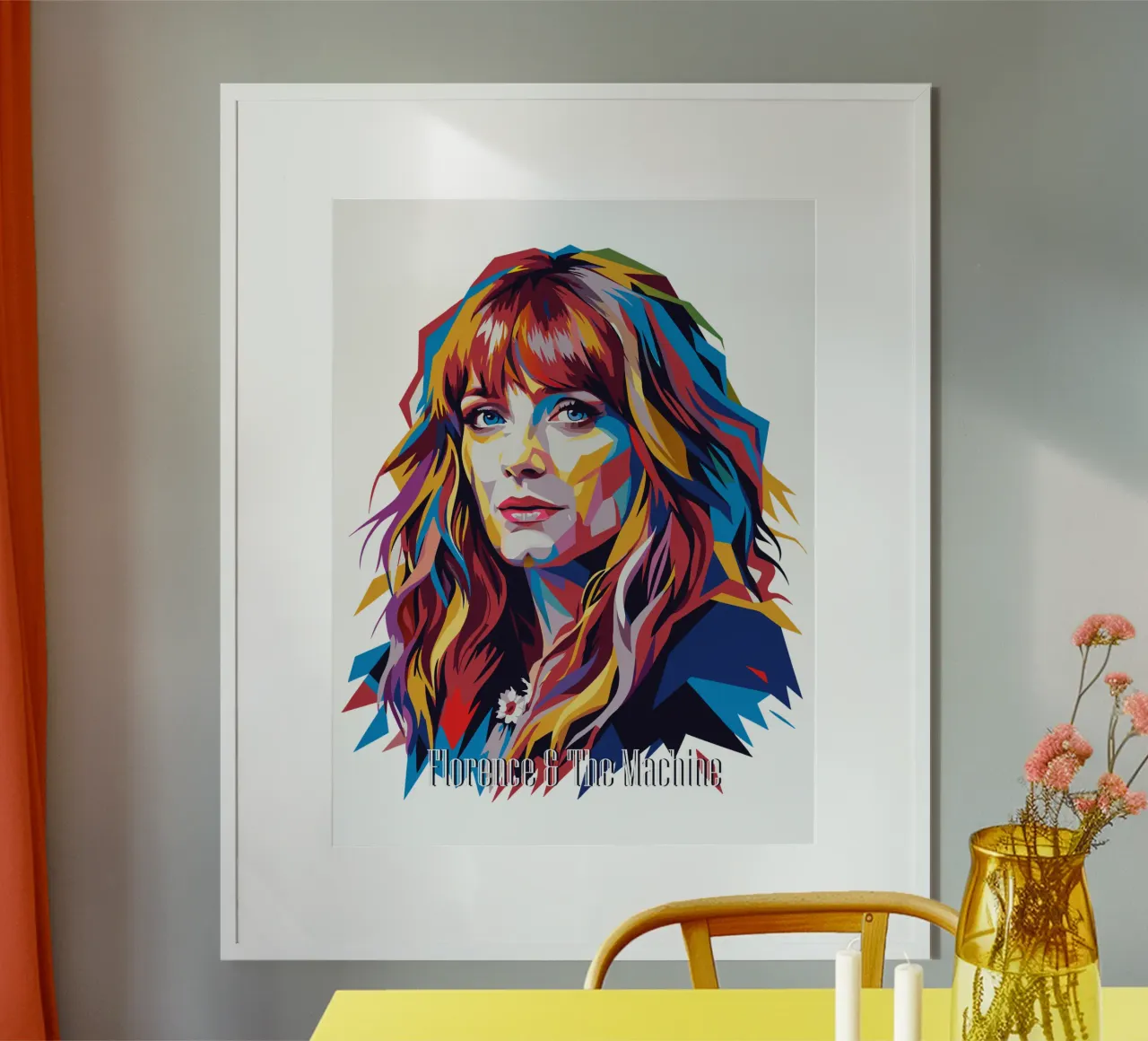 Florence and The Machine in WPAP Pop Art poster da vectorartnesia