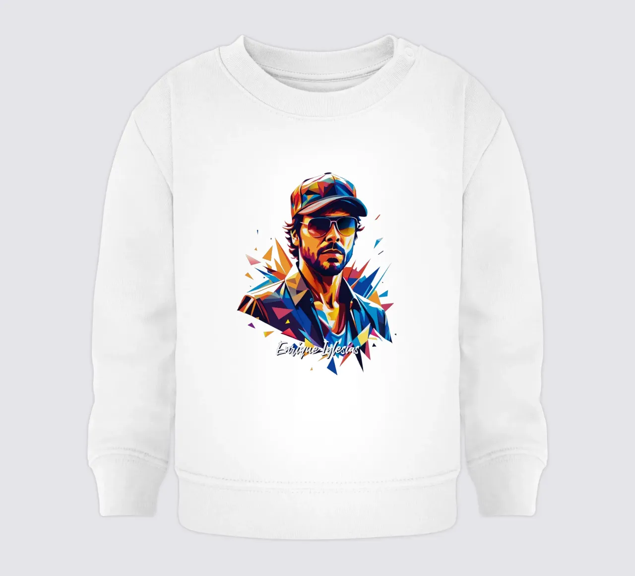 Enrique Iglesias Portrait in WPAP Pop Art felpa neonato da vectorartnesia