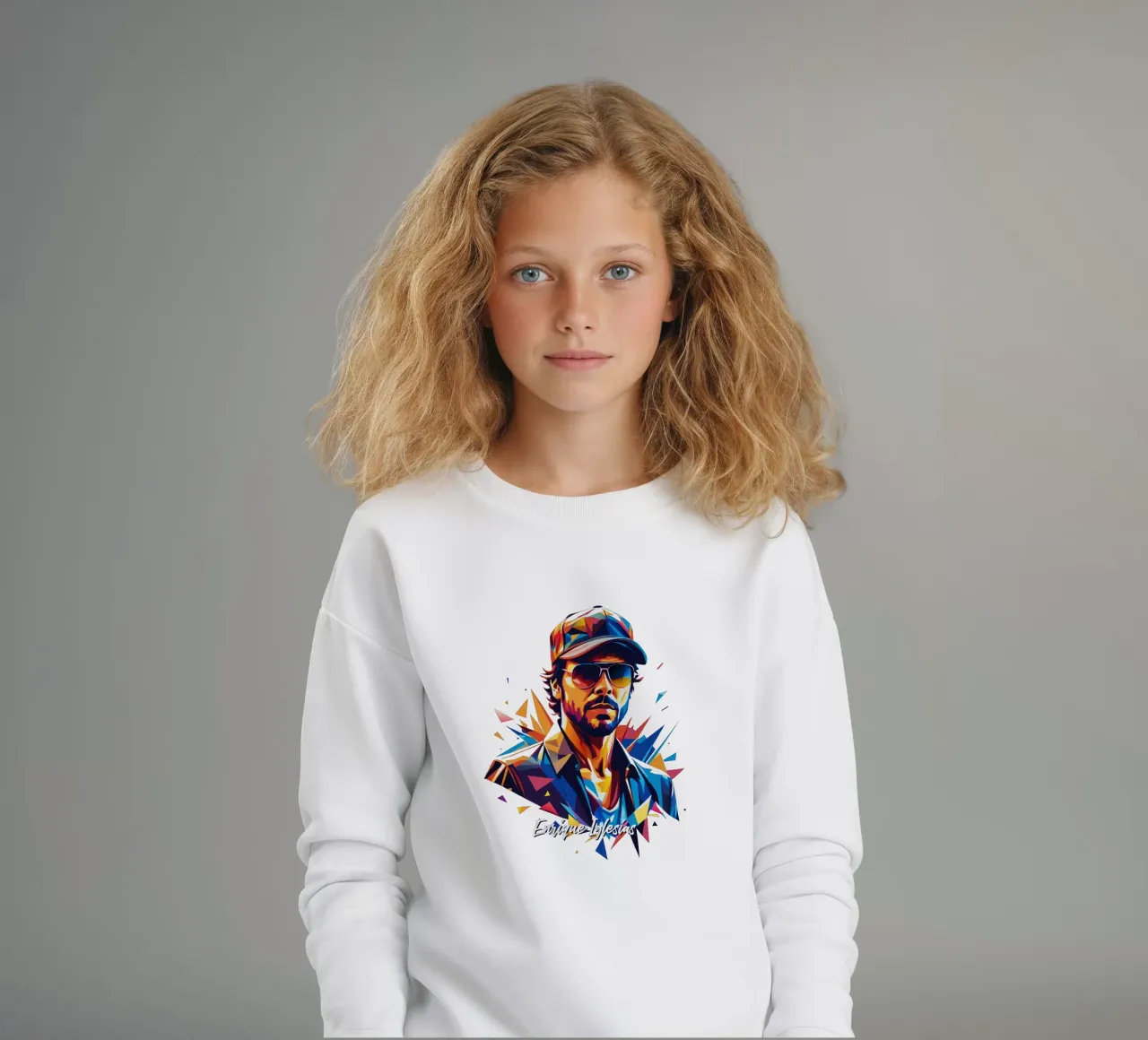 Enrique Iglesias Portrait in WPAP Pop Art felpa bambino da vectorartnesia
