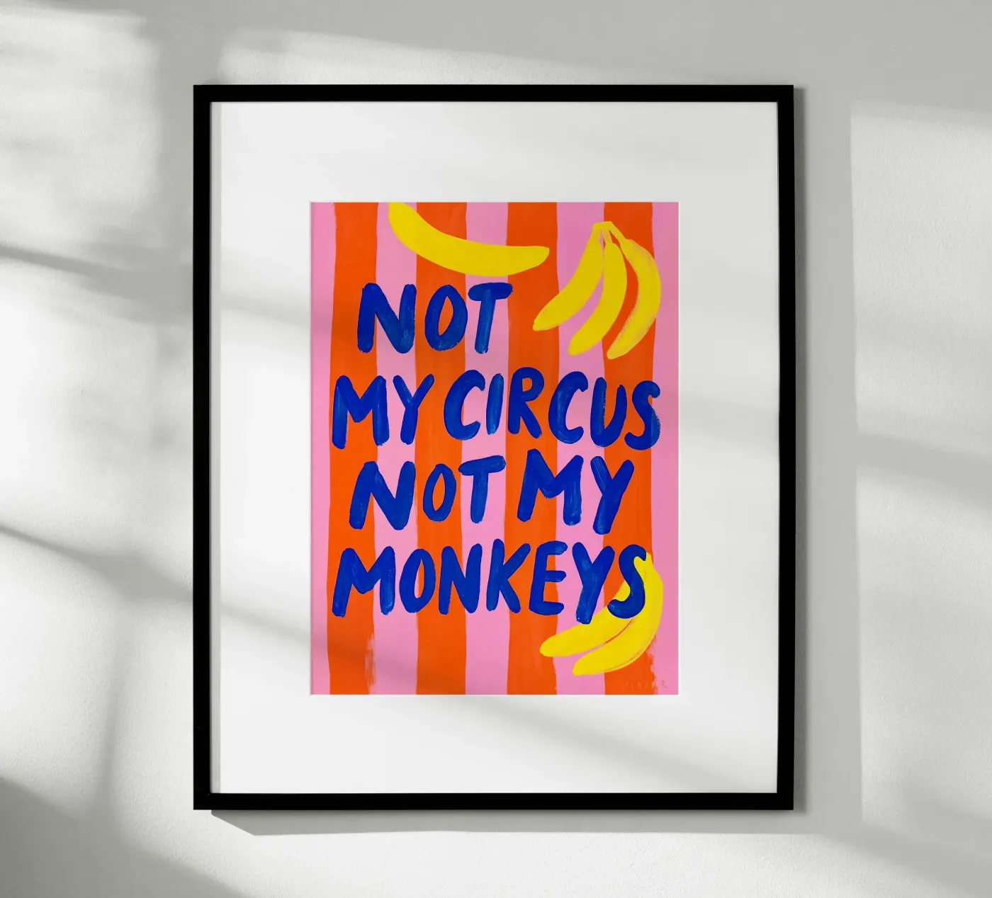 Niet mijn circus, niet mijn apen – Speelse dopamine-inrichting poster van Nordic Stories Studio